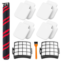 Replacement Filters for Shark Stratos AZ3002 AZ3000 AZ3000W DuoClean PowerFins Upright Vacuum Cleaner 1 Soft Brush Roller 2 Filters 4 Foam & Felt Filters 1 Cleaning Brush