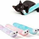 2BB Cat Kicker Toy with Catnip for Indoor Cats 3 Pack Soft Plush Kick Stick Toy for Kicking, Biting & Wrestling  12.5in Interactive Catnip Toys to Reduce Boredom & Promote Exercise (Three colors)