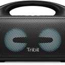 Tribit StormBox Blast Portable Bluetooth Speaker, (140W Peak) 90W Loud Stereo Sound with 30H Playtime, IPX7 Waterproof, LED Light, Wireless, XBass, BT5.3, TWS, Custom EQ, Party/Outdoor/Camping/Beach