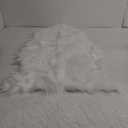 duduta Small White Faux Sheepskin Throw Rug 2x3 ft, Fluffy Shag Fur Chair Cover Washable