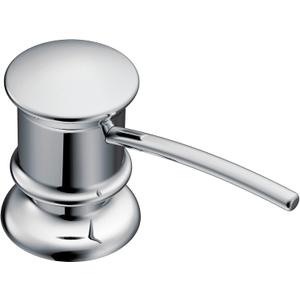 Moen 3944 Deck Mounted Kitchen Soap Dispenser with Above the Sink Refillable Bottle, Chrome