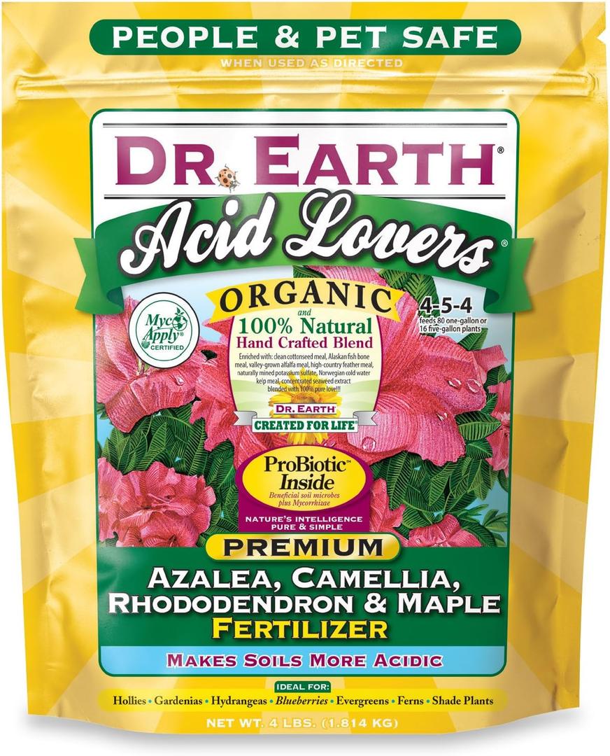 Dr. Earth 703P Organic 4 Azalea/Camellia/Rhododendron Acid Fertilizer in Poly Bag, 4-Pound