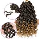 7 Packs GoGo Curl Crochet Hair 10 Inch Short Curly Crochet Hair for Women Beach Curl Water Wave Deep Twist Crochet Braids Synthetic Braiding Hair Extensions (10 Inch, T1B/27)