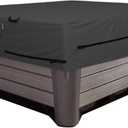 Porch Shield 600D Waterproof and Fade Resistant Outdoor Hot Tub Cover 80 x 80 inch fit 79 x 79 or 78 x 78 or 77 x 77 Square SPA Cover Protector, Black