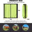 4PCS Fly Boots for Horses, Non-Slip Breathable Horse Fly Boots,Comfy Mesh Horse Fly Leggings Prevents Flies and Mosquitoes from Biting (Green)