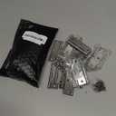 12 PCS 2.5 inches Modern Stainless Steel Hinges, Silver, Brushed, Polished, Surface Mount, 12 Count