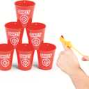 Desktop Chicken Flickin Includes 2 Chicken's and 6 Stackable Cups Novelty Games, Fun Target Practice Game for Boys and Girls