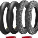 57-203 (for 8" Rim) Heavy Duty E Bike Tires 12.5x2.25 (12-1/2 x2-1/4) Tire & Inner Tube Set with 90 bent Valve for Electric Scooters/Kids Bike