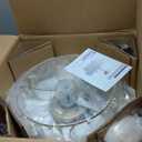 Gold Crystal Fandelier Ceiling Fans with Lights, 20" Gold Flower Chandelier Ceiling Fan with Light Remote Control, Caged Mid-Century with 6 Speeds for Bedroom, Nursery, Living Room (Clear)