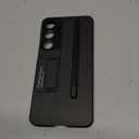 for Samsung Galaxy S24 Plus Case with Pen and Adjustable Kickstand,Anti-Shock,Support Wireless Charging Slim Texture Case.(Black)