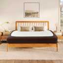 Biscaynebay Decorative Box Spring Cover King & Cal King Size, Brown Luxurious Jersey Knitting Stretchy Wrap Around 4 Sides Bed Skirt for Home/Hotels, Easy Fit Wrinkle & Fade Free Machine Washable