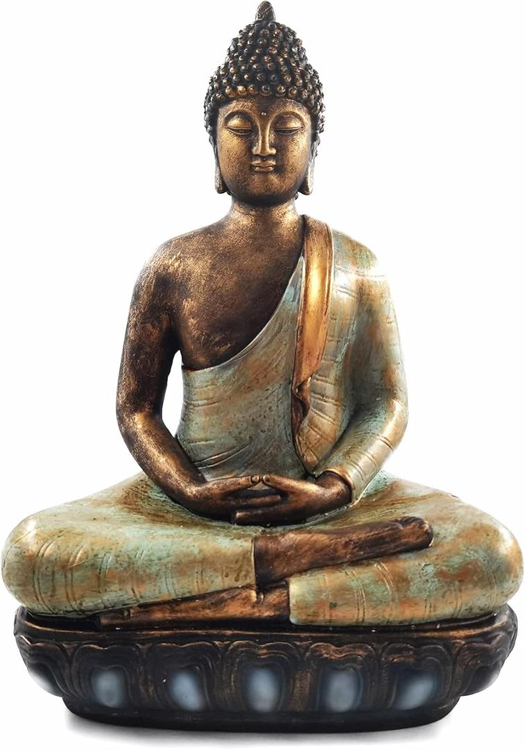 Buddha Statue for Home Decor.12" Buddha Statue (The Moment of Enlightenment) Meditation Buddha,Collectibles and Figurines,Yoga Zen Decor,Spiritual Living Room Decor,Hindu and East Asian Dcor