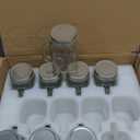 TANGLONG Mason Jar Cups, Mason Jars With Handle And Lids, Drinking Glasses Cups, Glass Mugs with Handles 16 oz 8 Pack