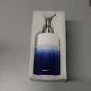 Ceramic 12Oz Soap Dispenser for Kitchen, Refillable Hand Dispenser with Pump, Lotion Dispenser Bathroom for Dish Soap, Hand soap. (Navy Blue)