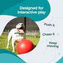 Jolly Pets Push-n-Play Ball Dog Toy, 14 Inches/Extra-Large, Red All Breed Sizes