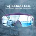 UKNOW Safety Goggles Over Glasses, Anti Fog Safety Glasses with Clear Wraparound Lens, ANSI Z87.1 Protective Eyewear