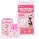 Pet Soft Disposable Dog Diapers - Female Dog Diapers with Adjustable Foam Tail Hole, Ultra Protection Puppy & Cat Diapers Wetness Indicator for Dogs in Heat or Incontinence,20pcs (XS,Red)