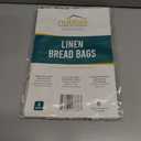 Nubliss 2-Pack Large, Reusable Organic Linen Bread Bags for Homemade Bread - BPA-Free Inner Plastic Lining - Durable Breads Storage - Sourdough Loaf Bags - Perfect for Sour dough Loaves & Baguettes (Off White)