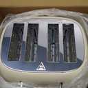 4 Slice Toaster Roter Mond Retro Stainless Steel with Bagel Defrost Cancel Function, 6 Browning Settings, Extre Wide Slot and Removable Crumb Tray, Cream, ST033