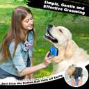 3PCS Self Cleaning Slicker Brush & Pet Grooming Rake & Flea Comb for Dogs, Cats and Horses | Skin Friendly Deshedding Grooming Tool & Double-Sided Dematting Comb | Premium Pet Supplies