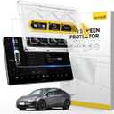 Lamicall Tesla Model Y (2020-2024) & Model 3 (2017-2023) Screen Protector - [Anti Scratch & Fingerprint] [9H Hardness] Glossy Tempered Glass Screen Protector for Tesla Model Y / Model 3, Tesla Assesories