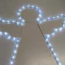 19” Angel Indoor Christmas Lights Angel Hanging Light Up Lights Mains Powered Timer Built in Outdoor Christmas Tree Lights, Angel Lights Christmas Decorations Fairy Snowflake Lights