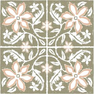FloorPops Lillium Green Peel and Stick Floor Tiles, FP6303