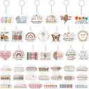 2 x 100 Pcs Occupational Therapy Keychains Bulk, 20 Styles Acrylic Occupational Therapy Graduation Gifts Keyring, Back to School OT Gifts for School Therapist Teacher Office Coworkers Staff