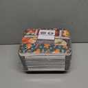 50 Pack Christmas Cookie Tins with Lids - 2.25LB Aluminum Food Containers Disposable, 5 Holiday Print Designs, Tin Foil Containers for Holiday Leftovers Container or Cookie Exchange, 8.5"x 6"