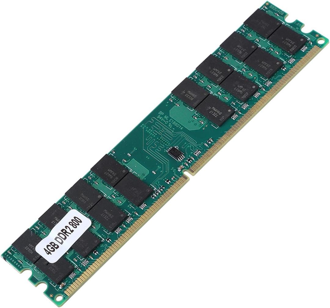 4GB Large Capacity DDR2 Memory Module for Desktop Computer, 240PIN 800MHz Fast Data Transmission RAM DDR2 4GB PC2-6400 Bandwidth, Plug and Play
