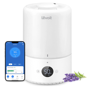 LEVOIT Smart Cool Mist Top Fill Humidifiers for Bedroom with Sensor, Auto Humidity Setting, APP & Voice Control, Essential Oil Diffuser, Ultra Quiet Operation, Super Easy Top Fill, 3L, White