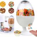 12"Large Automatic Candy Dispenser Machine,Vintage Motion Activated Candy Dispenser Touch Free,3 Distribution Options Desktop Auto Candy Dispenser for Office Desk,Home,Party (White)