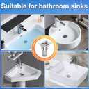 Bathroom Sink Drain Strainer (Pack of 2), Pop-up Sink Drain Strainer with Removable Stainless Steel Strainer Basket Hair Catcher, Bathroom Sink Strainer for Bathroom Sink Stopper Replacement.