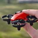 V995 Red Mini Drone for Kids and Beginners,Indoor RC Quadcopter Plane with 3D Flips, 360° Rotation, Circle Fly, Auto Hover, Headless Mode, 21Mins 3 Batteries, Gift for Boys and Girls