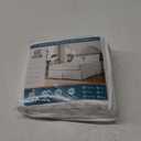 MIYE Pleated Waffle Weave Bed Skirt, Tailored Dust Ruffle 16 Inch Drop Easy Fit, Machine Washable (White, Queen - 16" Drop)