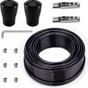 32.8Ft PU Gym Fitness Cable with Ball Stopper Ends for Home Gym Machine Accessories,LAT Pulldown, Low Row, Functional Trainer Machine