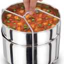 Hawkins Two-Dish Stainless Steel Set, Cooker Separator, Pressure Cooker Pots, Silver (SDS3)