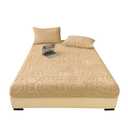 LweiPsqLin Queen Fitted Sheet Only - Deep Pocket Fluffy Velvet Fitted Bed Sheet - Ultra Soft, Wrinkle & Fade Resistant, Boho Floral Tan Bedding