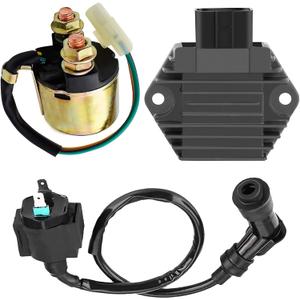 Ignition Coil/Starter Solenoid Relay/Voltage Regulator Rectifier set of 3 Fits for Honda Rancher Fourtrax TRX350 TRX350TE TRX350TM TRX350FE TRX350FM TRX450 TRX450ES 1997-2006
