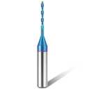 HQMaster 1/16 inch Spiral Router Bit Downcut 1/4 inch Shank Solid Carbide CNC Router Bit with Nano Blue Coating CNC Bits End Mill for Woodwork Mortise Slot Trim (1/16Dia x 1/2CL x 2OAL)