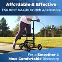 KneeRover Economy Steerable Knee Scooter Foldable Mobility Aid & Knee Walker with Adjustable Handlebar and Comfortable Knee Pad for Adults (Black)