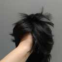 Short Black Wigs for Men Layered Fluffy Natural Synthetic Hair Male Wig Daily and Halloween Wig