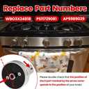 Stainless Steel WB03X24818 Gas Stove Knobs Replacement for GE Range Stove, Compatible with GE JGB6, JGB7, JGB8, JGBS Series, Replace AP5989029, PS11729081, 5 Pack (Not Universal)