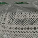 SHACOS 2x3 ft Area Rugs Soft Low Pile Non Slip Washable Small Rug Floor Mat for Entryway Doorway Kitchen Bathroom Bedroom, Moroccan Geometric Bordered, Beige Gray