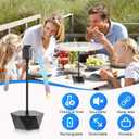 chemotex Fly Fans for Tables Rechargeable, Table Top Fly Spinner to Keep Flies Away from Food, Portable Fly Repellent Fan with Soft Stop Blades for Outdoor, Picnic, Patio & BBQ (Black, 4Pack)
