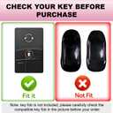 ACEBOY for Cybertruck 2023 2024 2025 Key Card Holder,TPU Key Case Including Chain for Tesla Model S/X/ 3/ Y Protector Cover (Pink)