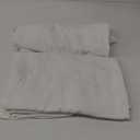 jinchan Linen Blend White Curtains 72 Inches Long for Living Room Farmhouse Rod Pocket Back Tab Light Filtering Window Drapes for Bedroom Curtains Off White 2 Panels