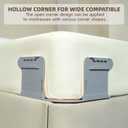 Bed Sheet Holders for Corners Keep Sheets Firm & Tight, Secure Fitted Sheet Holders for Corners, Sheet Fasteners with Lock Straps, Durable Bedding Clips (4Pack, Grey)