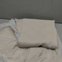 jinchan Winslow Lined Linen Curtains for Bedroom 84 Inches Linen Blended Embroidered Bordered Floral Curtains for Living Room Farmhouse Decor Window Treatments Ivory on Beige Drapes 2 Panels