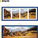 decorUhome 8x22 Picture Frames Collage Wall Decor, Display 4Pcs 5x7 Photos with Mat or 1Pcs 8x22 Unmatted, 4 5x7 Collage Picture Frames for Wall Mounting, Royal Blue